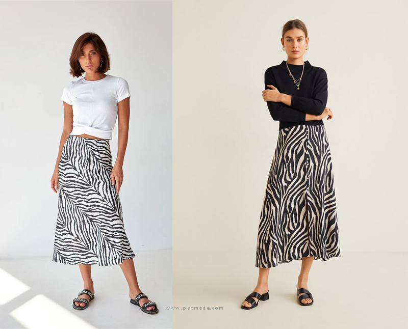 چطور با دامن مدل زبرا استایل کنیم؟