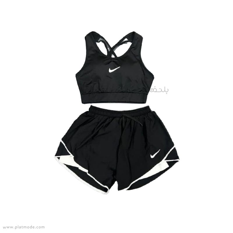 ست نیم تنه و شلوارک ورزشی زنانه