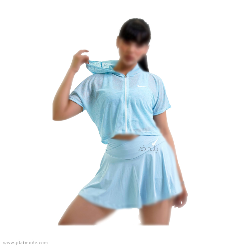 کراپ توری کلاهدار زیپ دار ورزشی