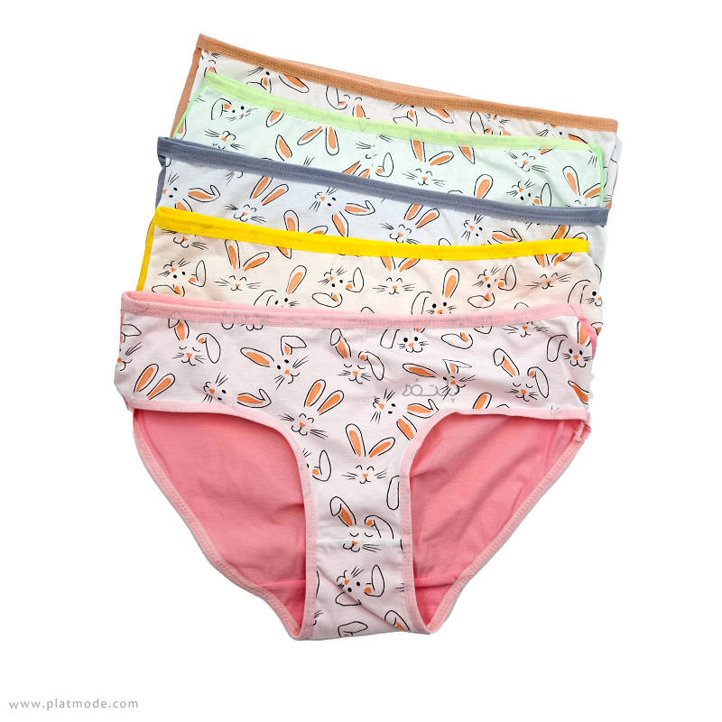 شورت نخی زنانه سایز بزرگ طرح خرگوش عمده