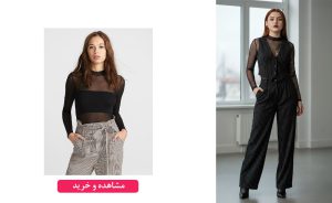 خرید بادی حریر یقه ایستاده