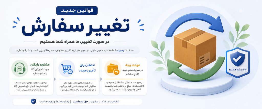 قوانین ویژه تغییر در سفارش ها